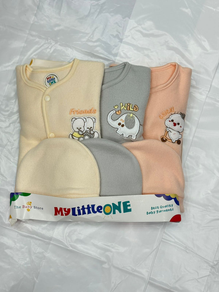 New born Startee set  winter flece pack of 3